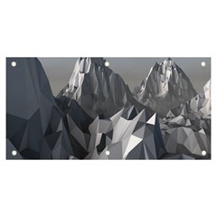 Gray Mountain Illustration Grey Mountain Digital Banner And Sign 6  X 3  by Cendanart