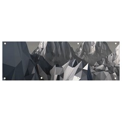 Gray Mountain Illustration Grey Mountain Digital Banner And Sign 9  X 3  by Cendanart