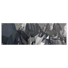 Gray Mountain Illustration Grey Mountain Digital Banner And Sign 12  X 4  by Cendanart