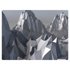 Gray Mountain Illustration Grey Mountain Digital Premium Plush Fleece Blanket (extra Small) by Cendanart