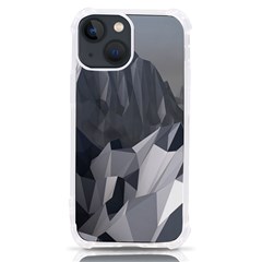 Gray Mountain Illustration Grey Mountain Digital Iphone 13 Mini Tpu Uv Print Case by Cendanart