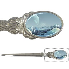 Mountain Covered Snow Mountains Clouds Fantasy Art Letter Opener