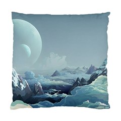 Mountain Covered Snow Mountains Clouds Fantasy Art Standard Cushion Case (two Sides)