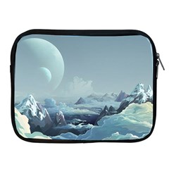 Mountain Covered Snow Mountains Clouds Fantasy Art Apple Ipad 2/3/4 Zipper Cases by Cendanart