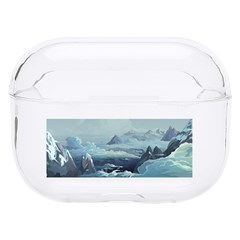 Mountain Covered Snow Mountains Clouds Fantasy Art Hard Pc Airpods Pro Case by Cendanart