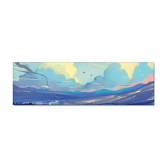 Mountains And Trees Illustration Painting Clouds Sky Landscape Sticker Bumper (100 Pack) by Cendanart