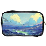 Mountains And Trees Illustration Painting Clouds Sky Landscape Toiletries Bag (Two Sides) Front