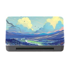 Mountains And Trees Illustration Painting Clouds Sky Landscape Memory Card Reader With Cf by Cendanart