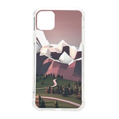 White And Brown Mountain Illustration Digital Art Iphone 11 Pro Max 6 5 Inch Tpu Uv Print Case