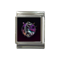 Style Dinosaur  80s Synth Retrowave Italian Charm (13mm) by Cendanart