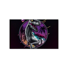 Style Dinosaur  80s Synth Retrowave Sticker Rectangular (10 Pack) by Cendanart