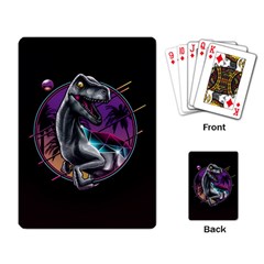 Style Dinosaur  80s Synth Retrowave Playing Cards Single Design (rectangle) by Cendanart