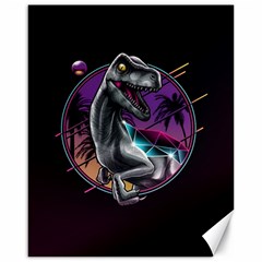 Style Dinosaur  80s Synth Retrowave Canvas 16  X 20 