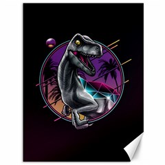 Style Dinosaur  80s Synth Retrowave Canvas 36  X 48  by Cendanart