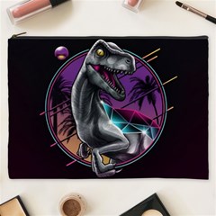 Style Dinosaur  80s Synth Retrowave Cosmetic Bag (xxxl) by Cendanart