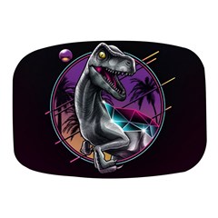 Style Dinosaur  80s Synth Retrowave Mini Square Pill Box by Cendanart