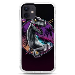 Style Dinosaur  80s Synth Retrowave Iphone 12 Mini Tpu Uv Print Case	 by Cendanart