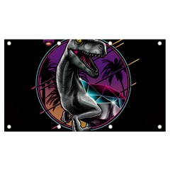 Style Dinosaur  80s Synth Retrowave Banner And Sign 7  X 4  by Cendanart