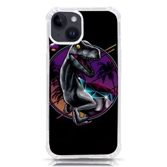 Style Dinosaur  80s Synth Retrowave Iphone 14 Tpu Uv Print Case by Cendanart