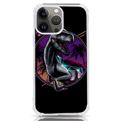 Style Dinosaur  80s Synth Retrowave Iphone 13 Pro Max Tpu Uv Print Case by Cendanart