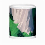 Green And White Polygonal Mountain Morph Mug Center