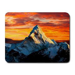 Snow Capped Mountain Himalayas Clouds Landscape Nature Small Mousepad