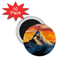 Snow Capped Mountain Himalayas Clouds Landscape Nature 1 75  Magnets (10 Pack)  by Cendanart