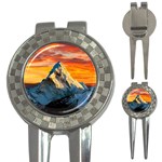 Snow Capped Mountain Himalayas Clouds Landscape Nature 3-in-1 Golf Divots Front