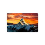 Snow Capped Mountain Himalayas Clouds Landscape Nature Magnet (Name Card) Front