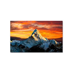 Snow Capped Mountain Himalayas Clouds Landscape Nature Sticker Rectangular (100 Pack) by Cendanart