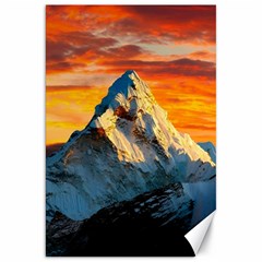 Snow Capped Mountain Himalayas Clouds Landscape Nature Canvas 20  X 30  by Cendanart