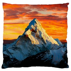 Snow Capped Mountain Himalayas Clouds Landscape Nature Large Cushion Case (one Side)