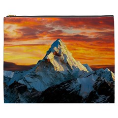 Snow Capped Mountain Himalayas Clouds Landscape Nature Cosmetic Bag (xxxl) by Cendanart