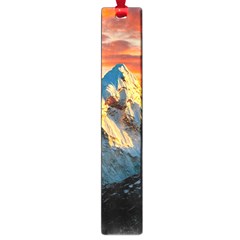 Snow Capped Mountain Himalayas Clouds Landscape Nature Large Book Marks by Cendanart