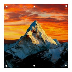 Snow Capped Mountain Himalayas Clouds Landscape Nature Banner And Sign 3  X 3  by Cendanart