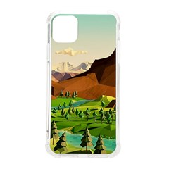 River Between Green Forest With Brown Mountain Iphone 11 Pro Max 6 5 Inch Tpu Uv Print Case