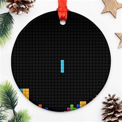 Tetris Game Ornament (round) by Cendanart