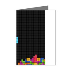 Tetris Game Mini Greeting Card by Cendanart