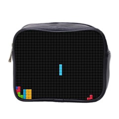 Tetris Game Mini Toiletries Bag (two Sides) by Cendanart