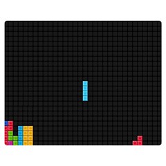 Tetris Game Two Sides Premium Plush Fleece Blanket (medium) by Cendanart