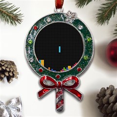 Tetris Game Metal X mas Lollipop With Crystal Ornament by Cendanart