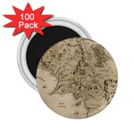 Retro Vintage Gray Map Middle Earth 2.25  Magnets (100 pack)  Front