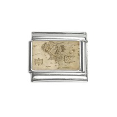 Retro Vintage Gray Map Middle Earth Italian Charm (9mm) by Cendanart