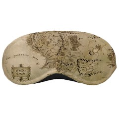 Retro Vintage Gray Map Middle Earth Sleep Mask by Cendanart