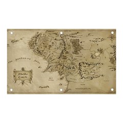 Retro Vintage Gray Map Middle Earth Banner And Sign 5  X 3  by Cendanart