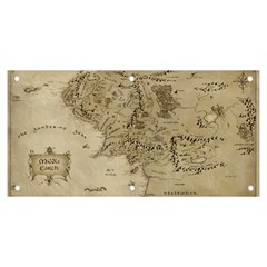 Retro Vintage Gray Map Middle Earth Banner And Sign 6  X 3  by Cendanart