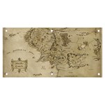 Retro Vintage Gray Map Middle Earth Banner and Sign 6  x 3  Front