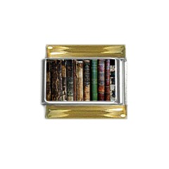 Assorted Color Books Old Macro Gold Trim Italian Charm (9mm) by Cendanart