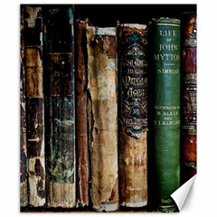 Assorted Color Books Old Macro Canvas 20  X 24  by Cendanart