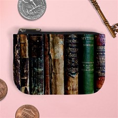 Assorted Color Books Old Macro Mini Coin Purse by Cendanart